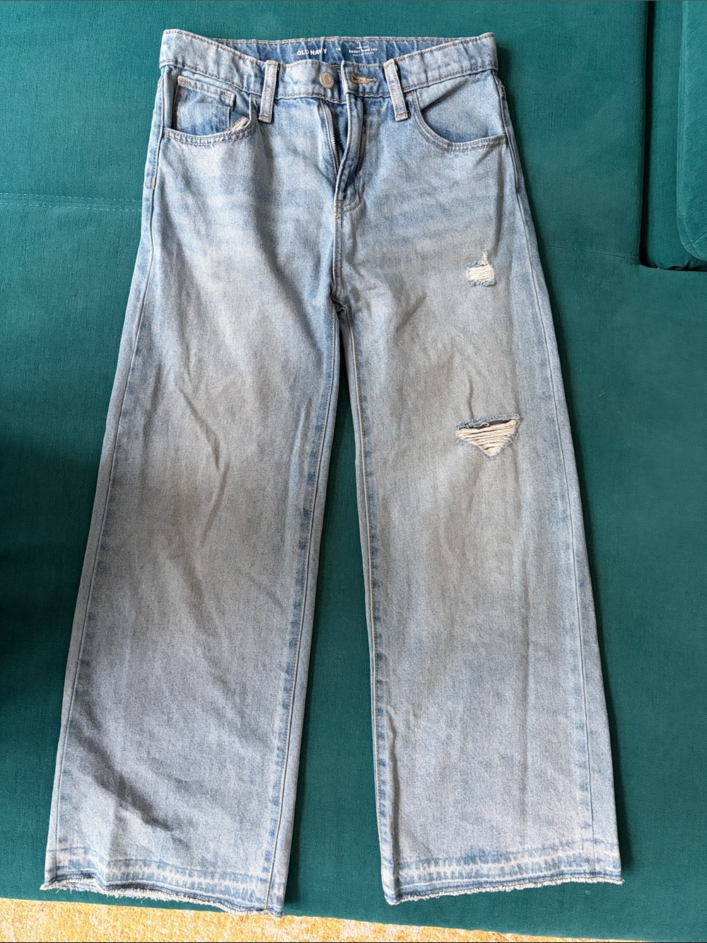 Light Blue teen’s baggy wide leg Jeans